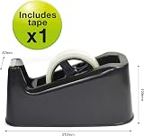 Rapesco 1695 Heavy Duty Tape Dispenser 500 with 1 Clear Tape Roll Black view 2