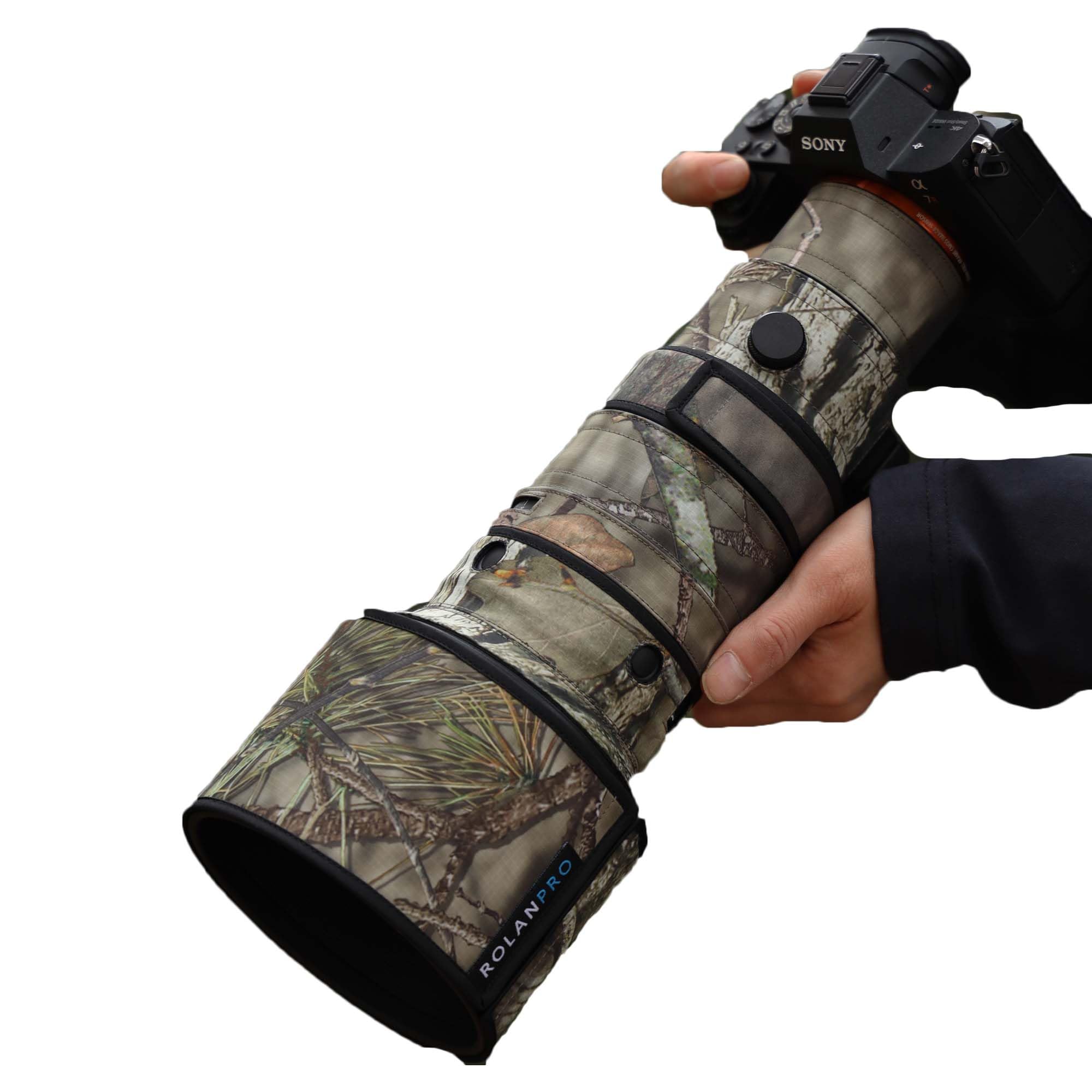 ROLANPRO Camouflage Rain Cover Waterproof Lens Cover for Sigma 500mmF5.6 DG DN OS Sports E Mount Lens Protective Sleeve Lens Rain Coat(23# BrownJungle Camo)