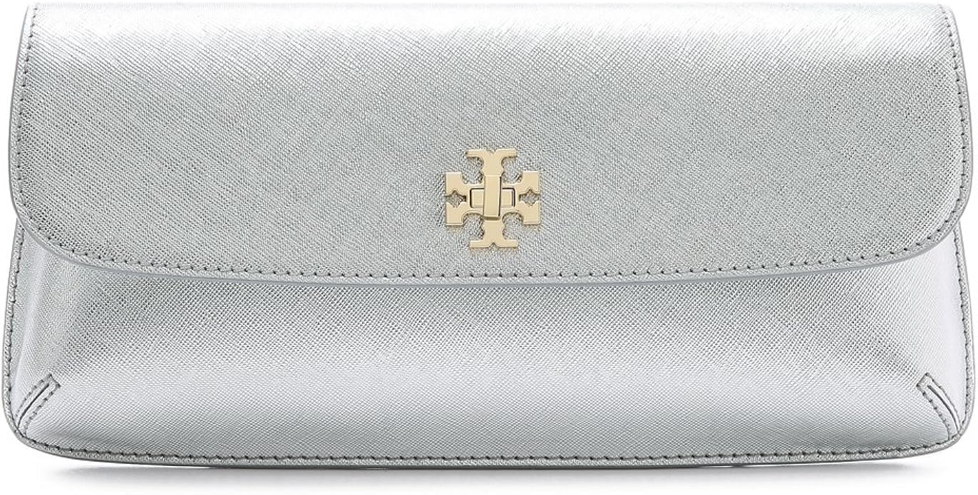 tory burch silver clutch