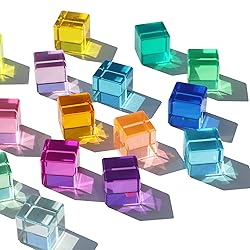 KOAICS Rainbow Crystal Acrylic Cubes Children
