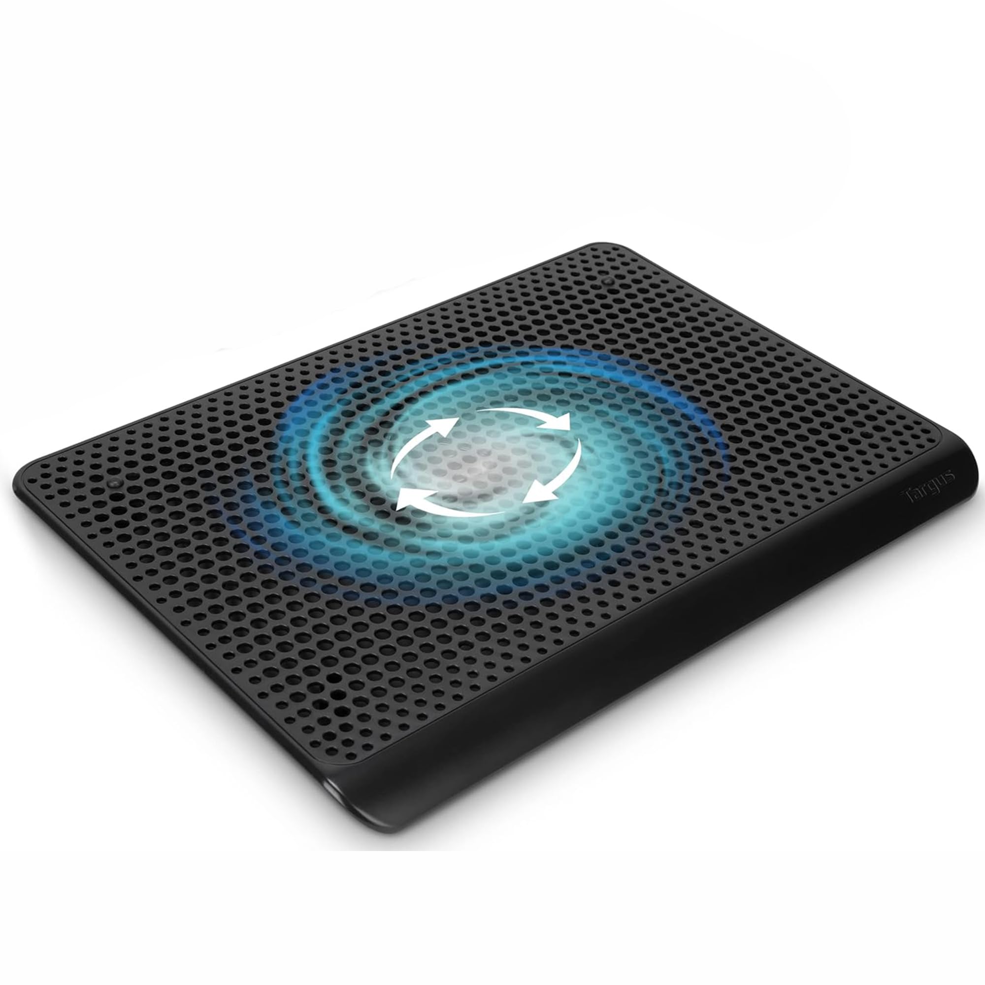 Targus 16 inch Dual Fan Lap Chill Mat - Ergonomic, Neoprene Laptop Cooling Pad, Heat Protection Laptop Cooler, Single-fan Heat Dispersion, USB-A Connection Laptop Fan, (AWE69US),Black