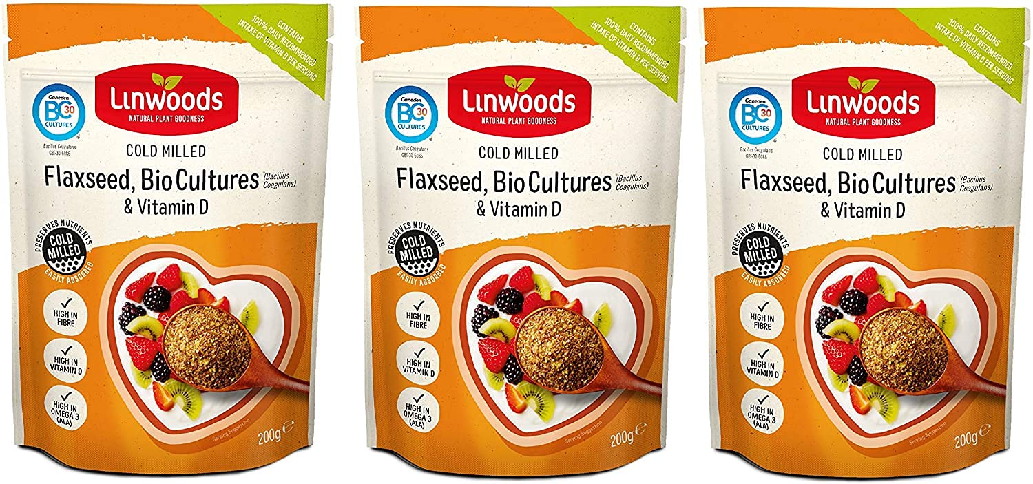 Linwoods | Flaxseed,Bio Cultures & Vit D | 3 x 360g