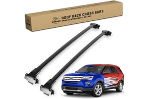 InTimesAuto 260lb Roof Rack Cross Bars for 2020-2025 Ford Explorer, Matte Black Heavy Duty Aluminum Cargo Crossbar (ONLY FIT Factory Raised Side Rails)