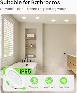 ALUSSO 7W IP65 LED Downlights 3CCT Dimmable Slim 85mm 6 Pack White view 9
