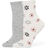 HUE Women's Merino Wool Warm Winter Mini Crew Breathable Natural Temperature Regulating Athletic Socks 2 Pair Pack