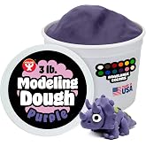 Hygloss Play Modeling Dough for Kids, Purple, 3lb, Unscented | Clay for Toddler Activities, Sensory Dough, Arts and Crafts, Safe and Non-Toxic, Preschool Classroom Must-Haves, Tub