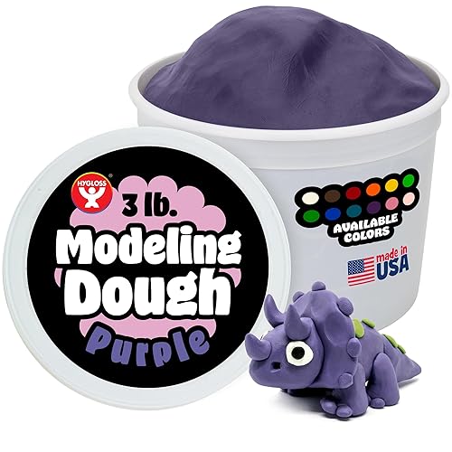 Hygloss Play Modeling Dough for Kids – Safe & Non-Toxic Sensory Dough for Arts and Crafts – 3 lb Tub – Play Clay for Toddler Activities, Preschool Classroom Must-Haves – Purple Color, Unscented