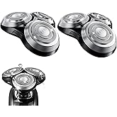 SH90 Replacement Rotary Heads Compatible with Philips Norelco Shavers Series 9000,Replacement Shaver Head with Double Metal Wheel Buckle and Upgrade Double-Layer Precision Blades (2 packs)