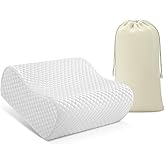 AM AEROMAX Travel Contour Memory Foam Pillow, Cervical Pillow for Neck Pain Relief, Neck Orthopedic Sleeping Pillows for Side, Back and Stomach Sleepers.
