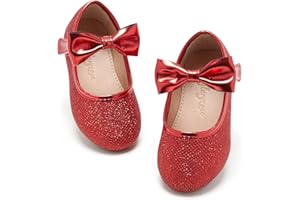 Flaryzone Toddler/Little Girls' Ballerina Flat Mary Jane Princess Dress Shoes - Wedding School Party