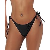 ZAFUL Bikini Bottoms for Women Tie Side String Bathing Suit Bottoms High Cut Swimsuit Bottom