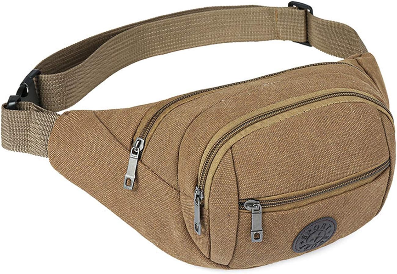 Fanny Pack, Unisex 2 Zipper Quick Release Buckle Travel Sport Running