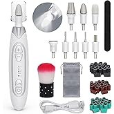 PELCAS Electric Nail File, 5 Speeds Manicure and Pedicure Kit, Cordless Nail Drill, Toenail Grinder for Thick Toenails with LED Light, Dremel Tool Kit for Human, Pet, Toenails, Natural & Acrylic Nails