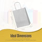 Thepaperbagstore 10 Silver Small Paper Bags With Handles 18x22x8cm view 4