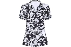 CUCUCHY STYLE Cucuchy Womens V Neck Golf Polo Shirts Moisture Wicking Sports Workout Tops