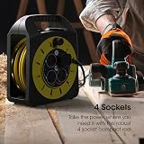 SLx 25m Outdoor Extension Lead 4 Socket Reel 13A UK Plug Thermal Cut Out view 5