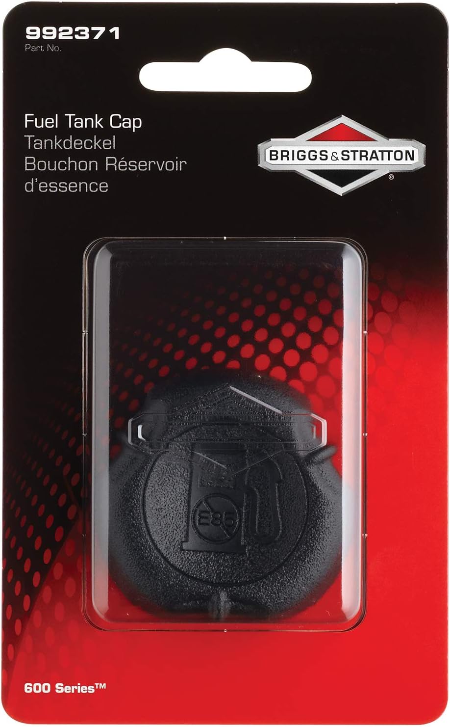 Briggs & Stratton 992371 Fuel Tank Cap for 600-Series, Black