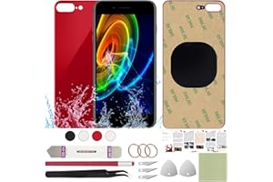 ReuWeu Rear Back Cover Replacement Compatible with iPhone 8 Plus 5.5" + Professional Tools (Red)