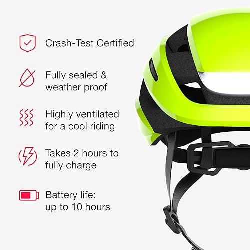Lumos Ultra Smart Bike Helmet | Integrated Front & Back LED Lights With Turn Signals | CPSC Certified Adult Bike Helmet