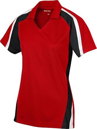 Sport Tek Ladies Tri Color Performance Polo Shirt Lst654 L True