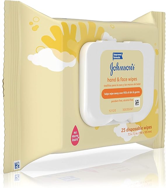 johnson's baby hand and face wipes