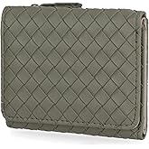 Mundi Anna Indexer Small Wallet for Women, Slim Credit Card Holder with Zipper Coin Pocket, Bifold Compact Womens Wallet with ID Window in Sage Woven