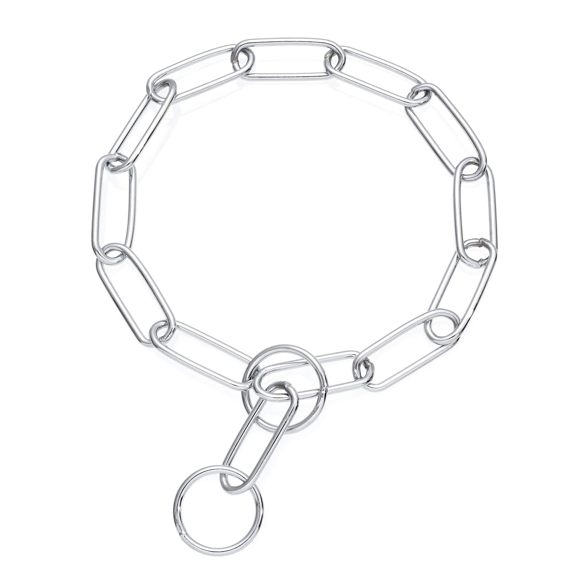 Photo 1 of Mile High Life | Dog Chain Training Collar | Fur Saver Choke Collar | for Breeds with Long Hairs | Avoid Pulling Hair (18in/3.0mm*45cm)