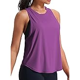 JOYSPELS Workout Tank Tops for Women, Quick Dry Ice Silk Athletic Running Shirts, Loose Fit Sleeveless Gym Tops