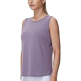 THE GYM PEOPLE Women's Workout Tank Tops Loose Fit Sleeveless Breathable Yoga Shirts with Side Slits