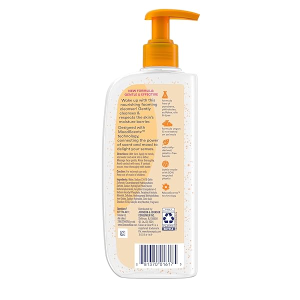 CLEAN & CLEAR MORNING BURST OIL-FREE FACIAL CLEANSER WITH BRIGHTENING VITAMIN C, GINSENG, AND GENTLE DAILY BRIGHTENING FACE WASH FOR ALL SKIN TYPES, HYPOALLERGENIC, 8 OZ (PACK OF 3)