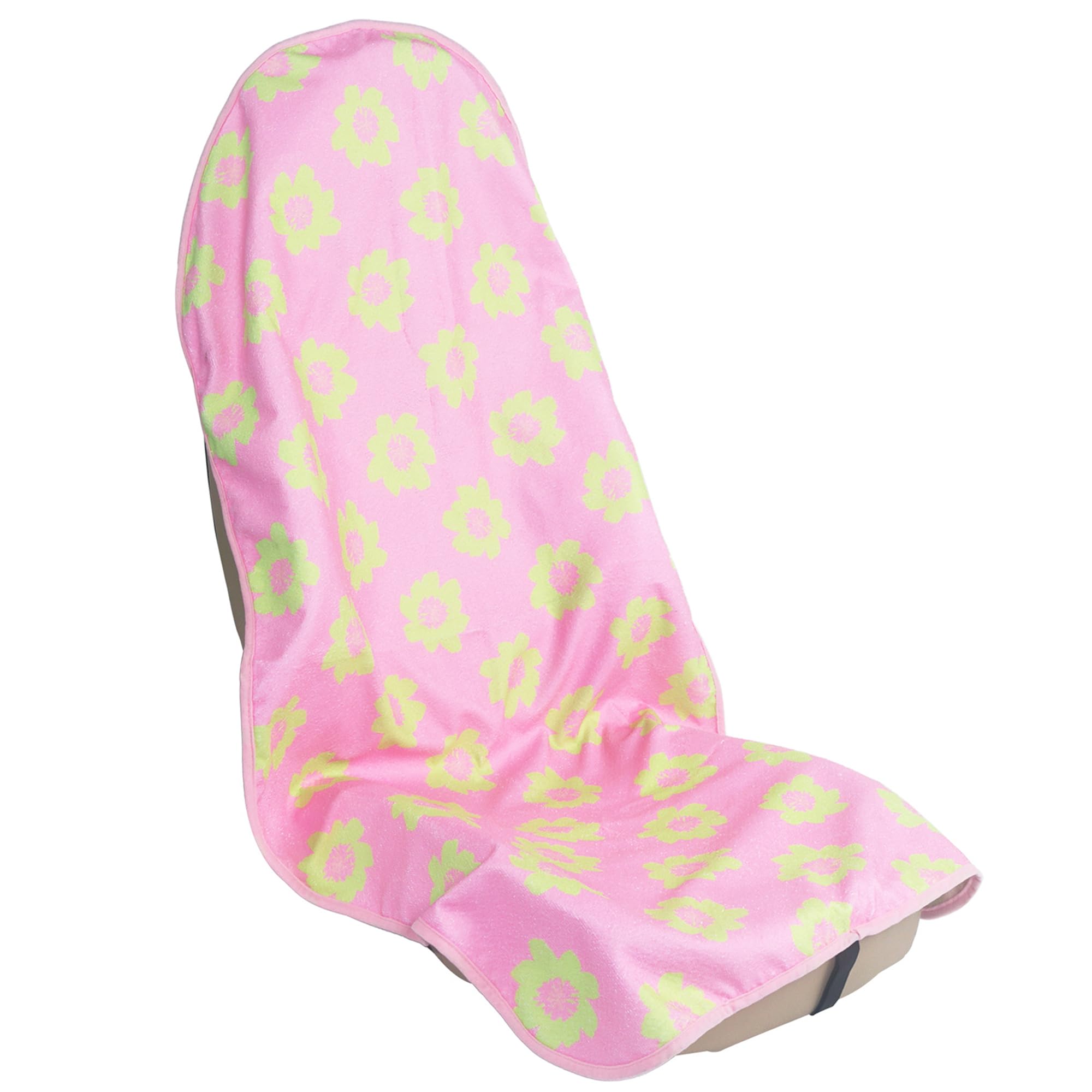Photo 1 of LoyaGour Car Seat Cover Protector Front Seats,for Gym Workout,Running,Swimming,Beach and Hiking,Waterproof Sweat Towel Bucket Seat Covers for Cars SUV Trucks (Flower and Pink, 1Pcs)