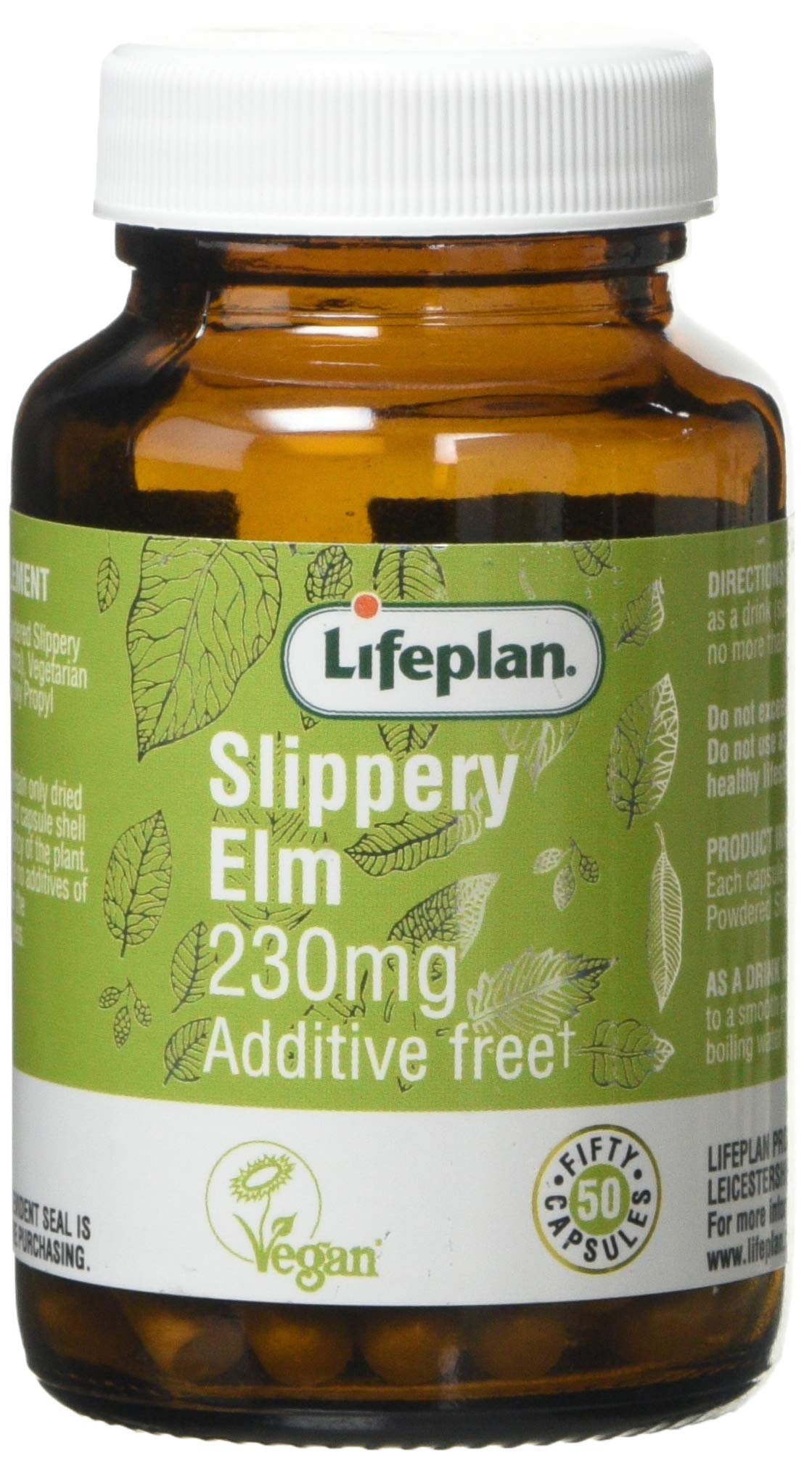 Lifeplan F0109 Slippery Elm Vegicaps 50 Capsules