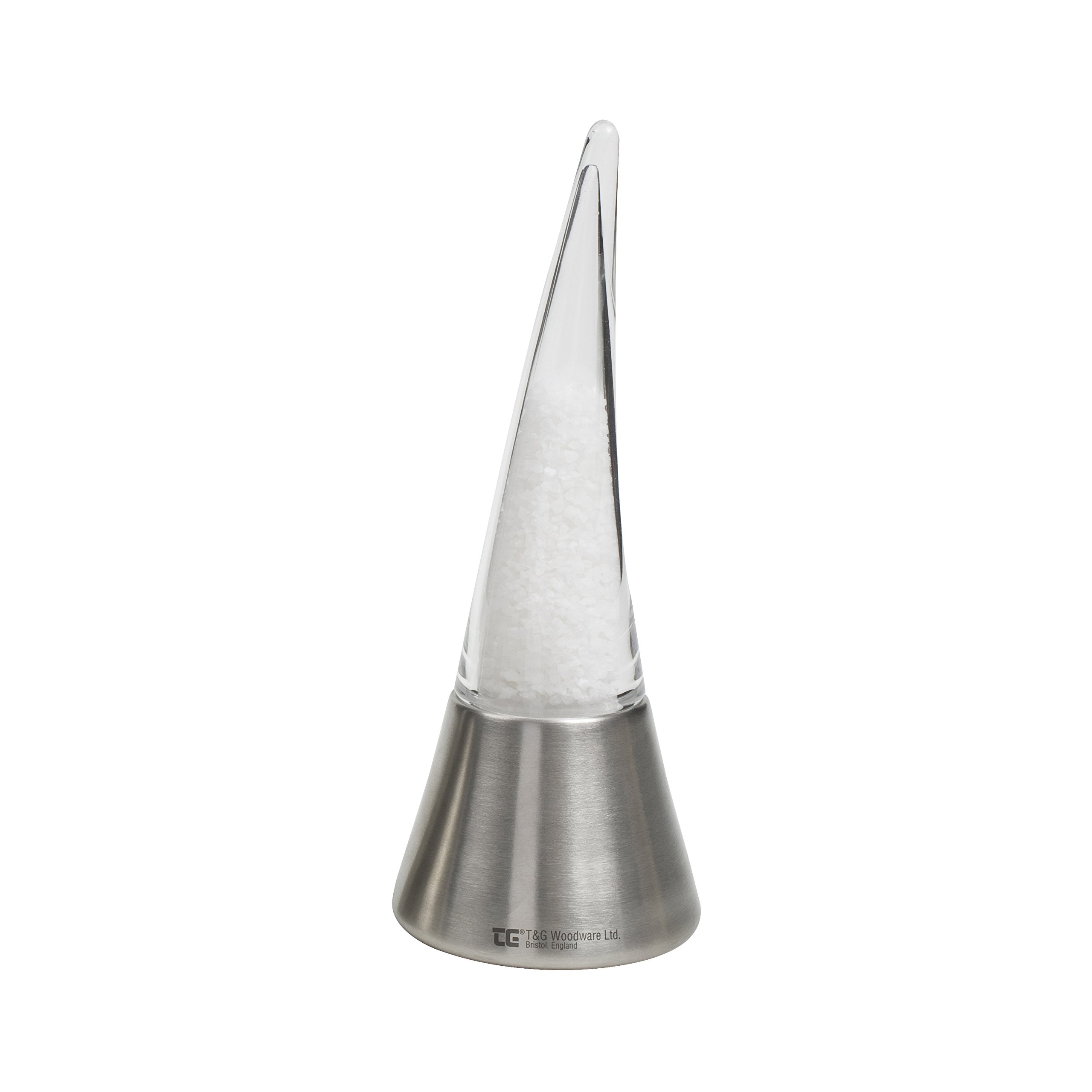 Sorcerer's Hat Salt Mill In Clear Acrylic & Stainless Steel — image 1