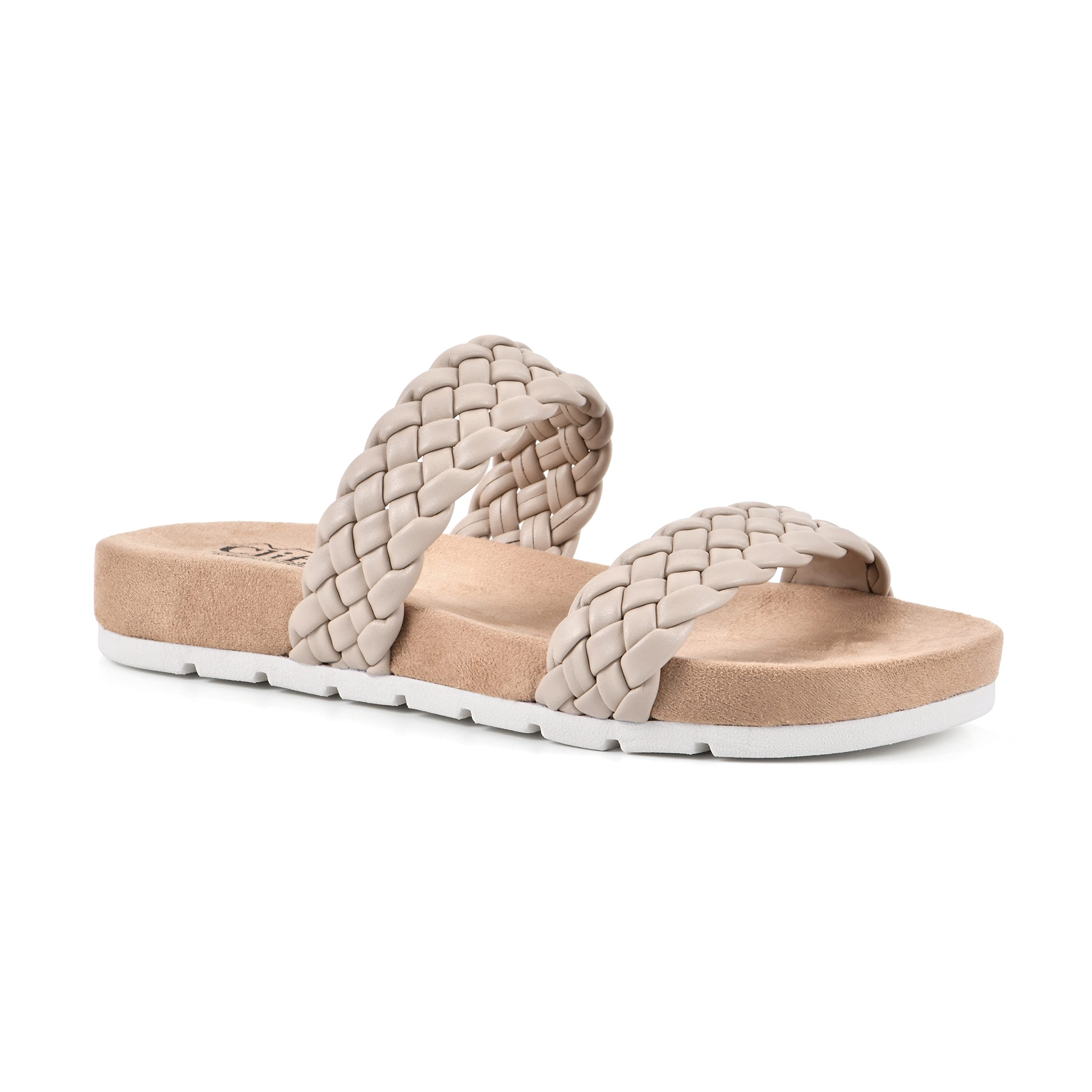 CLIFFS BY WHITE MOUNTAIN Truly Women’s Slide Sandal, Beige/Smooth, 7.5 M