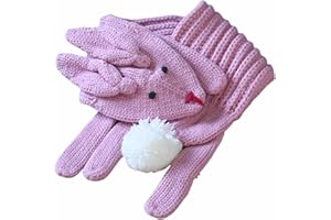 PEPPERCORN KIDS Kids Animal Character Double-Layer Knitted Scarf - Fun Critter Design for Children All Ages