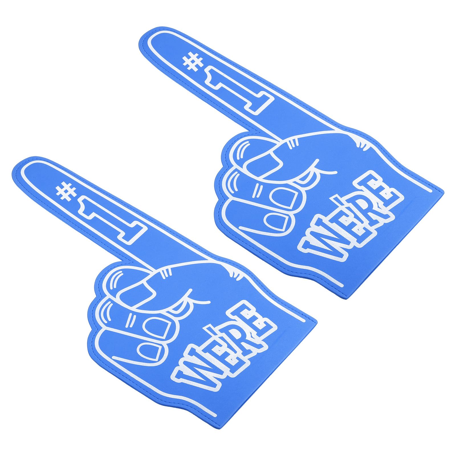 PATIKIL 18 Inch Giant Foam Finger, 2Pcs We Are #1 EVA Foam Hand Cheerleading Vibrant Color for Celebration Pom Poms Sports Events Spirit Games Party, Blue