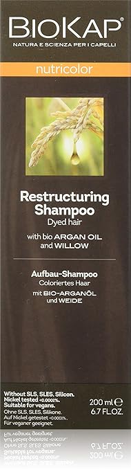 biokap aufbau shampoo fur coloriertes haar mit bio arganol und weidenrinde 200 ml