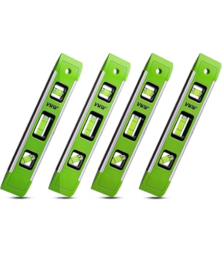 SEHOI 6 Pack 9 Inch Magnetic Torpedo Level with 45, 90, 180