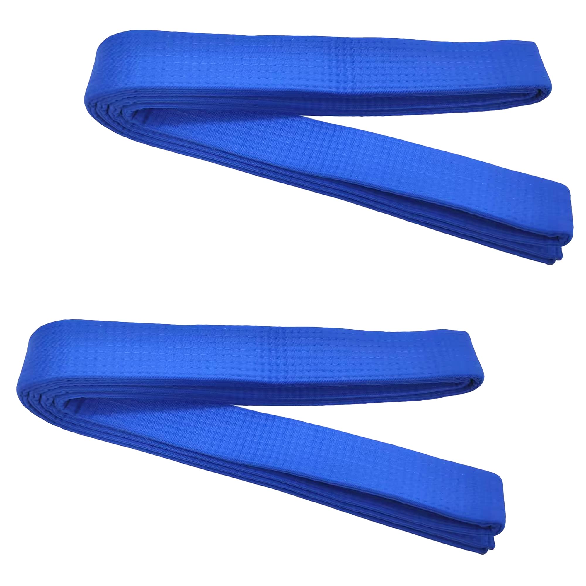 Niuhong 2 Pieces Judo Karate Belt Martial Arts Sports Belt Taekwondo Belts Professional Karate Aikido Belt Thick Fabric Blue Belt Children Adults Martial Arts Belt Kofun 260 cm (Blue)