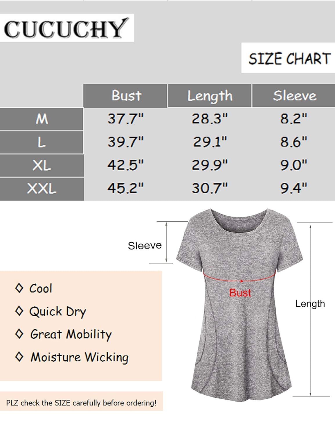 Cucuchy Womens Yoga Tops Flowy Fitness Workout Shirts Short Sleeve Activewear Exercise Fitness Clothing Rayvoltbike Com