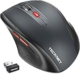 Wireless Mouse, TeckNet Classic 2.4G USB Cordless Mice Optical PC Computer Laptop Mouse With 18 Month Battery Life, 2400 DPI 5 Adjustment Levels, Nano Receiver, 6 Buttons For Windows Mac Macbook Linux