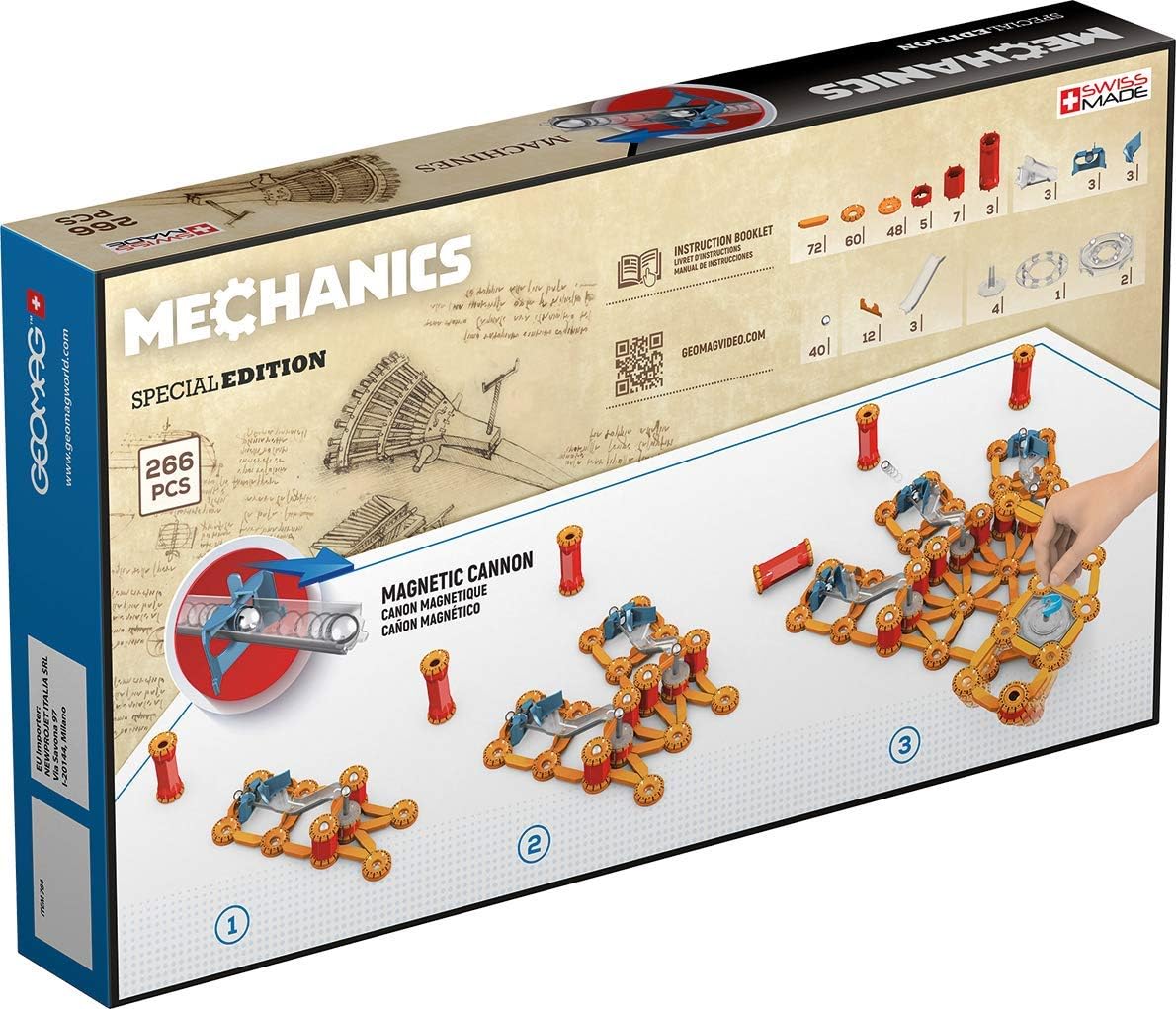 Geomag Special Edition 784, Leonardo Multiple Cannon, Magnetic Constructions, Leonardo Da Vinci Machines for Children - Image 3