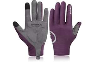 INBIKE Cycling Gloves Men Women Thin Fleece Touchscreen Padded Bike Gloves for Running Driving Biking Hiking