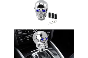 ASUBHA Skull Shifter Knob, Gear Shift Stick Handle, Transmissions Shifting Lever, Universal Skull Head Gear Shift Knobs Car Interior Accessories Fit Most Manual Automatic Car Truck SUV