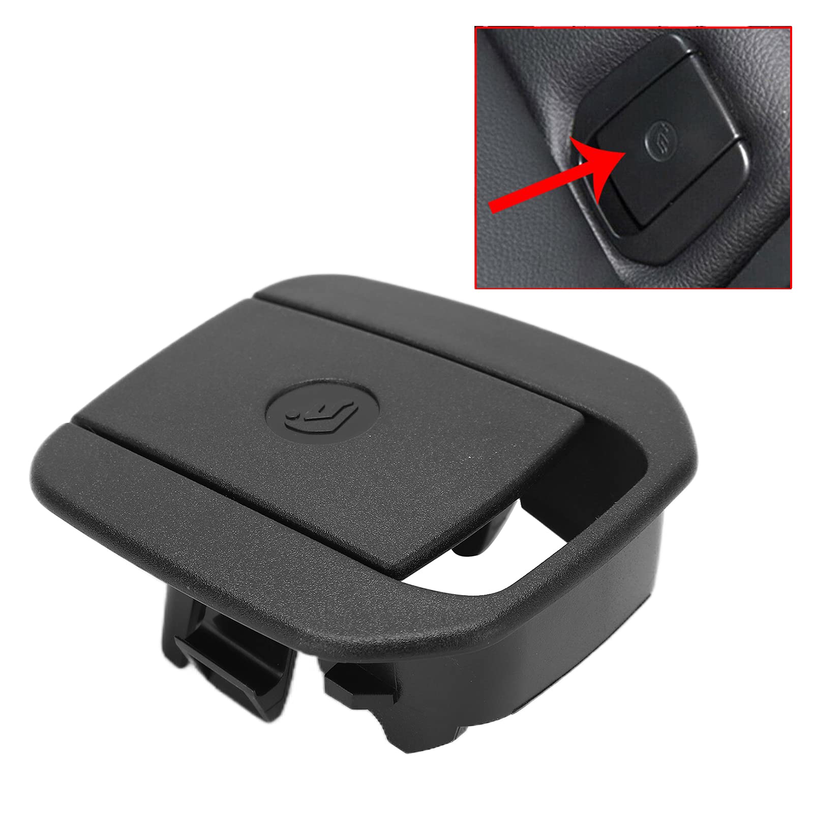 Jadeshay Rear Child Seat Anchor ISOFIX Cover, ISOFIX ABS Cover for Rear Child Seat, Rear Seat ISOFIX Slot Trim Button Replacement for 1 Series (Black)