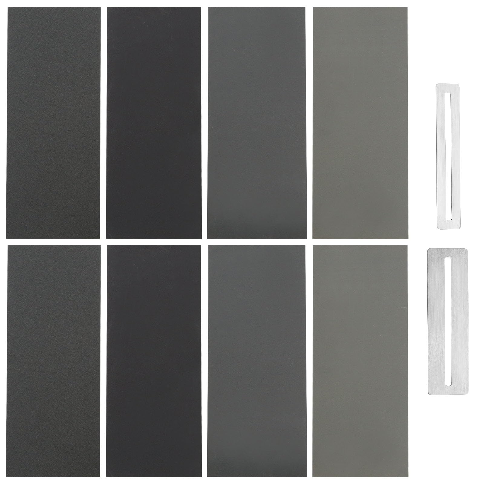 SG Store Guitar Fret Polishing Kit with 10pcs Matte Paper Sheets, 2pcs Stainless Steel Fret Guards, 4 Different Grit Sandpapers (320, 600, 1200, 2000) for Metal Instruments