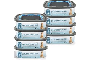 GTTYOWYIN Jumbo 28FT Cat Litter Refills Bags Cartridge Compatible with Cat Genie Standard, Plus, XL+ Pail Refills, 8 Pack