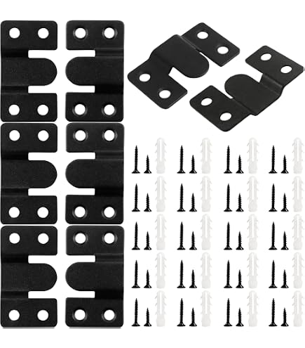 Lot De 4 Supports De Fixation Encastrés Nickelés – 53x30mm – Marque Uxcell – Neuf