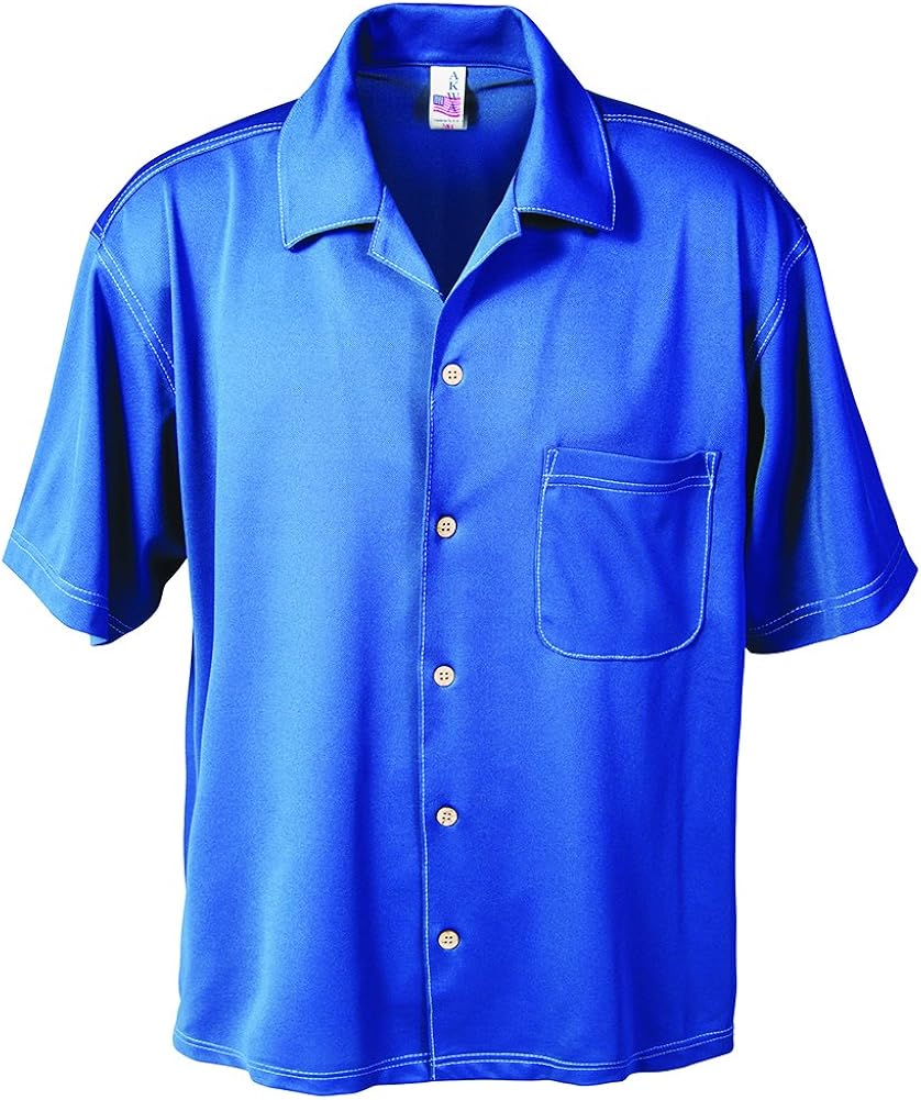 Akwa Men's Dry Wicking Camp Shirt Made in USA Steel Blue at Amazon Men