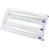 Plastic Wrap Dispenser with Cutter SRALEST 3 in 1 Plastic Wrap, Aluminum Foil and Wax Paper Dispenser for Kitchen Drawer, Rol